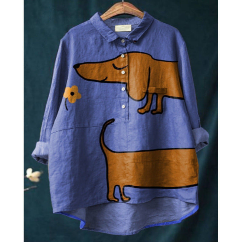 Long-sleeve Button-up Top