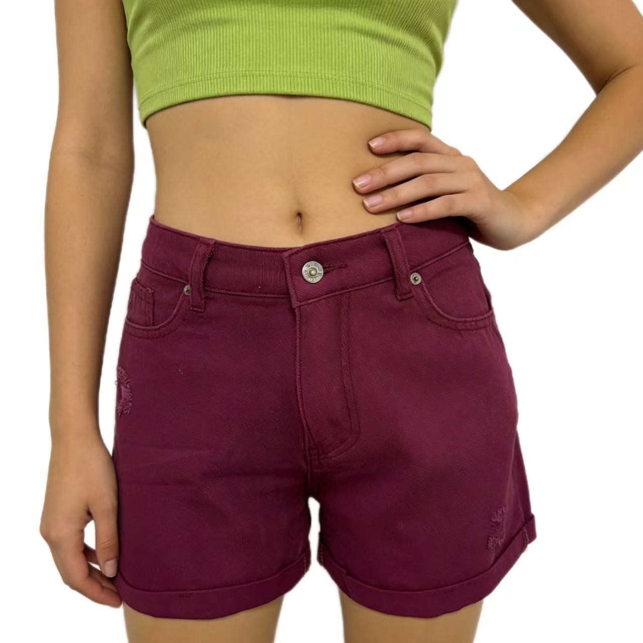Distressed Womens Denim Shorts