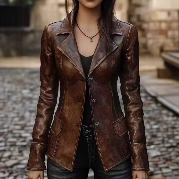 Retro Cool Biker Leather Jacket