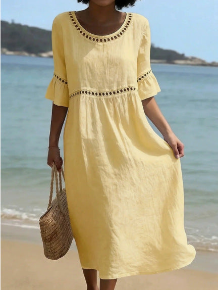 Casual Crew-Neck Dress