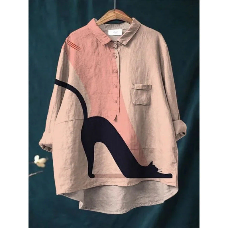 Long-sleeve Button-up Top