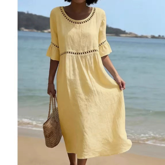 Casual Crew-Neck Dress