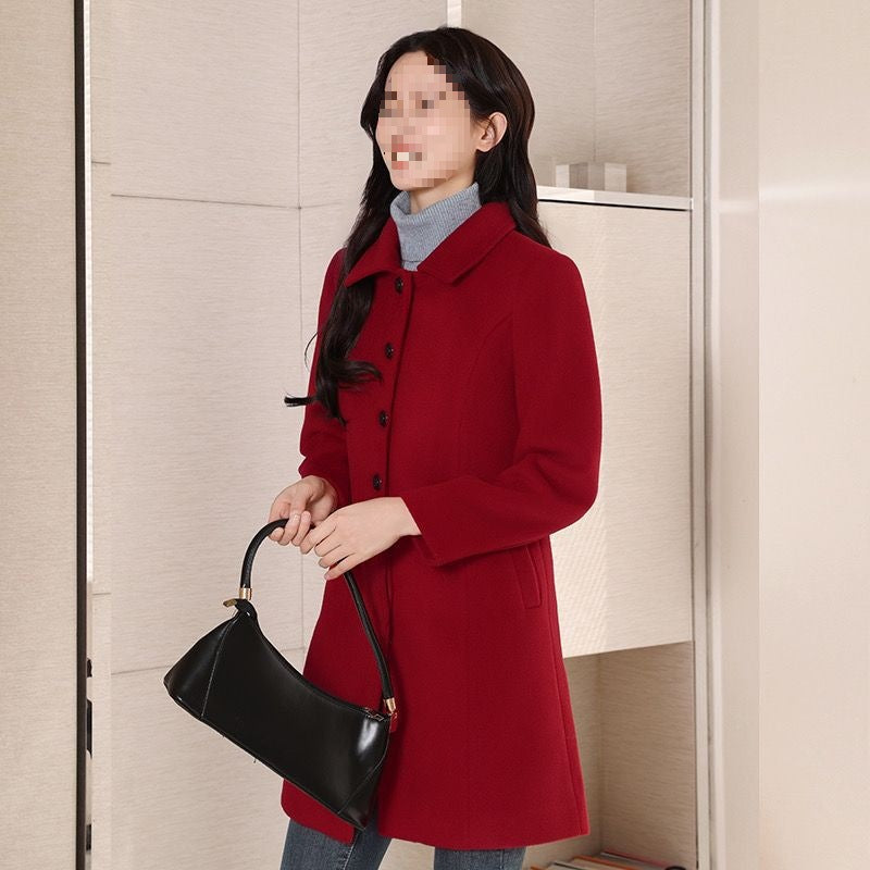 Fabric Hugging Wool Coat