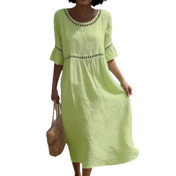 Casual Crew-Neck Dress