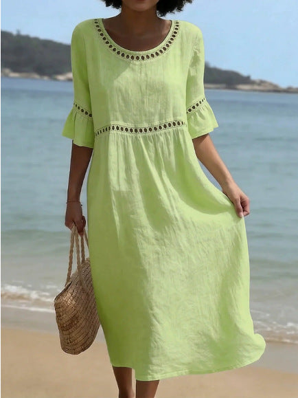 Casual Crew-Neck Dress