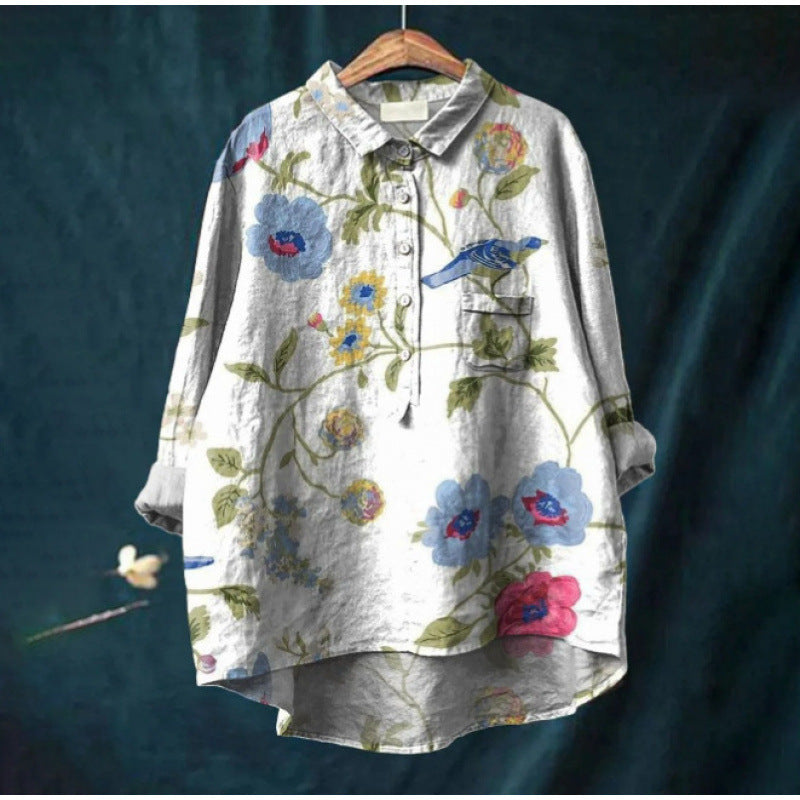 Long-sleeve Button-up Top