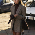 Elegant And Stylish Plaid Blazer