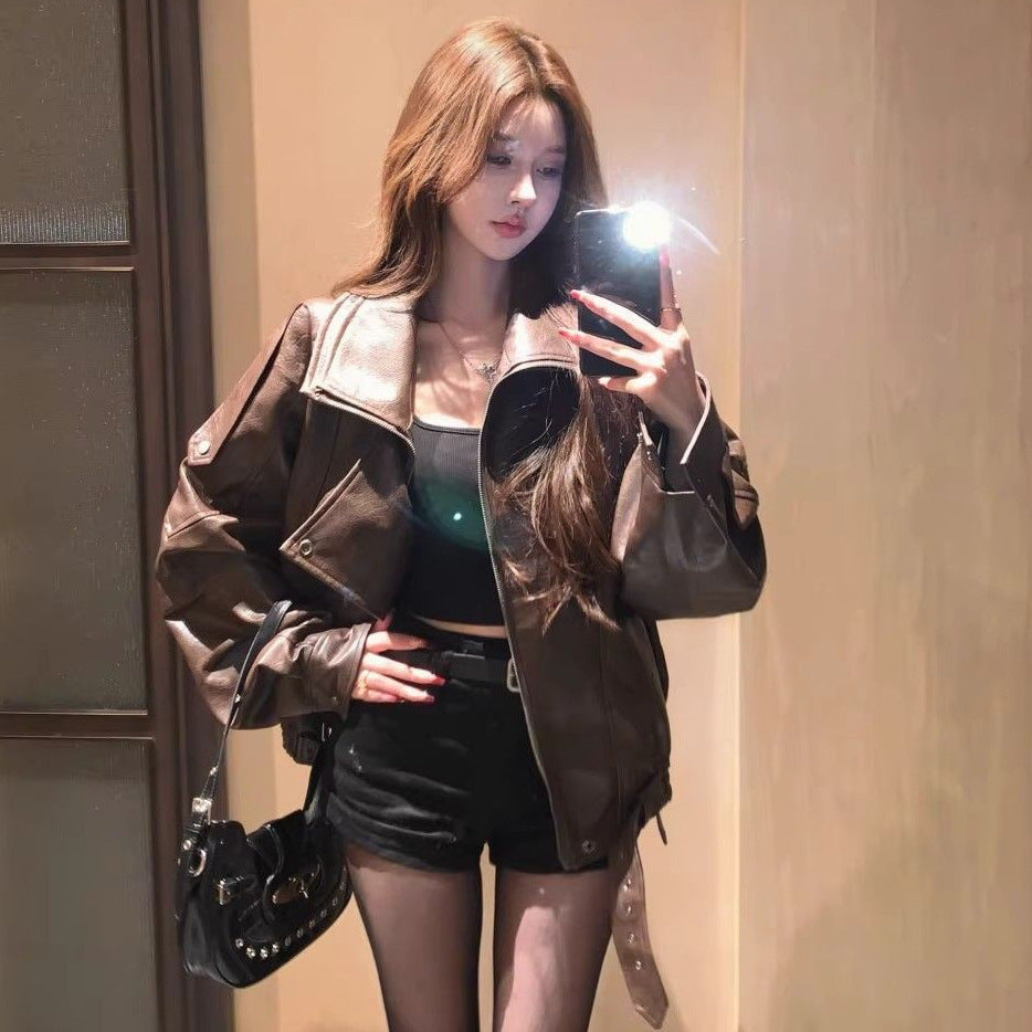 Vintage Zippered Lapel Jacket