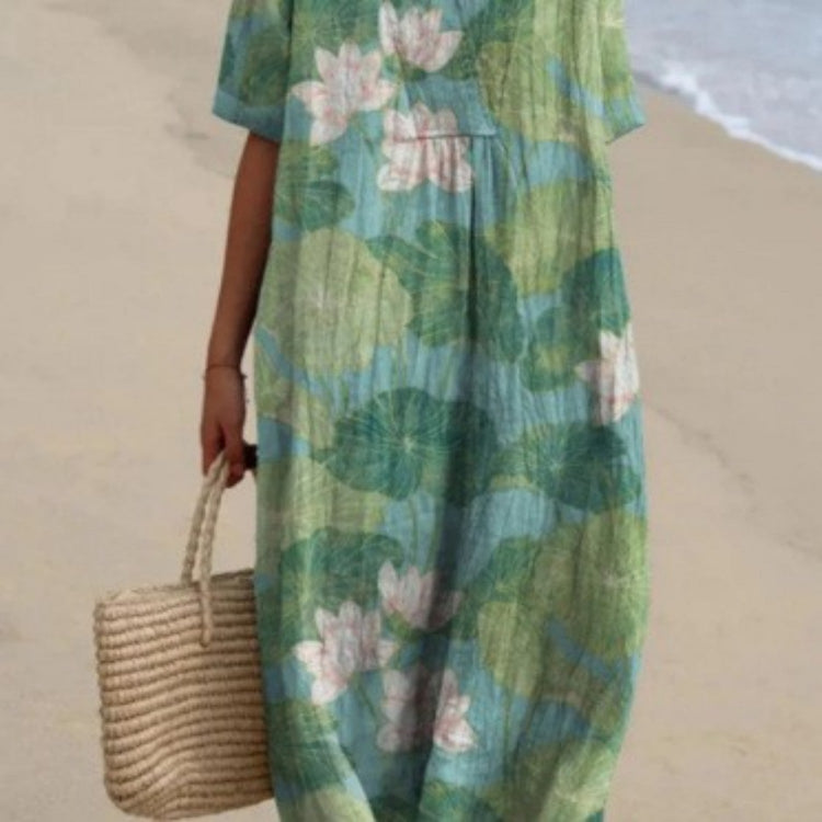 Pleated Straight Dress