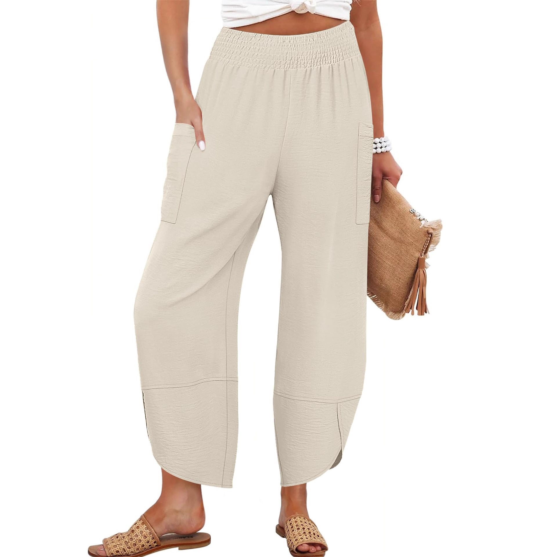 Side-Pocket Cropped Trousers