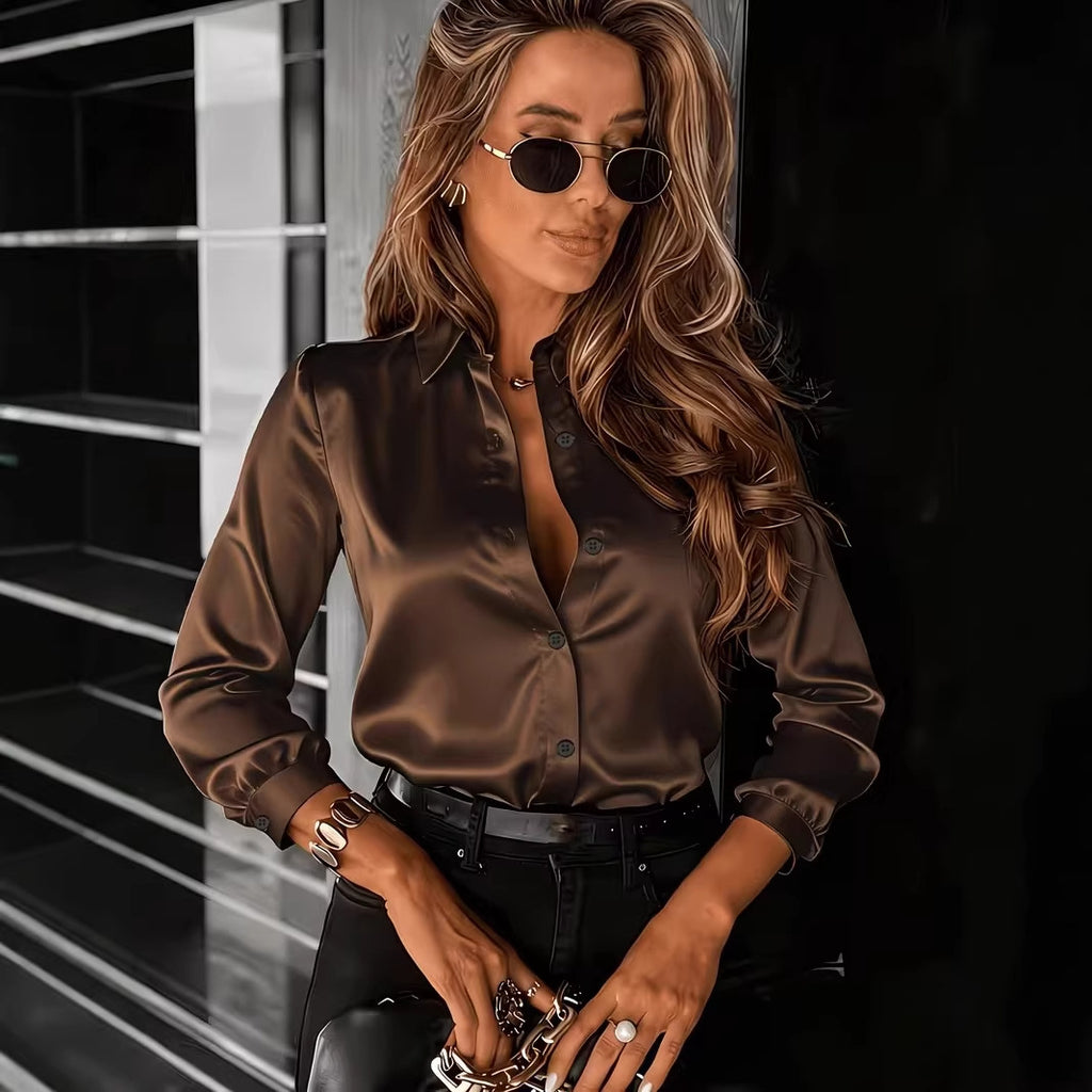 Long-Sleeve Lapel Shirt