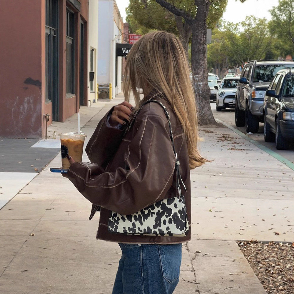 Lapel Zip-up Jacket Coat