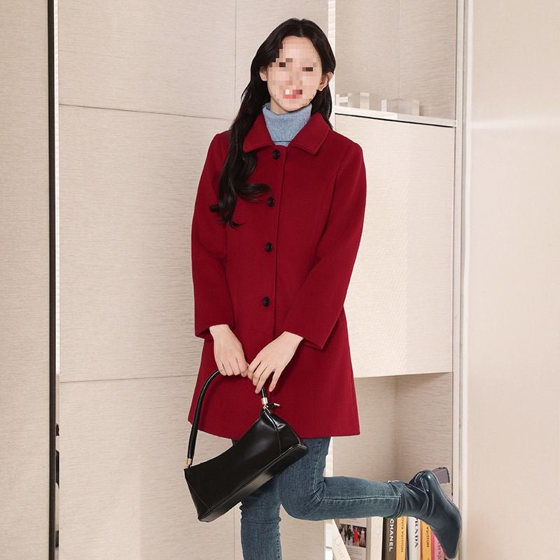 Fabric Hugging Wool Coat