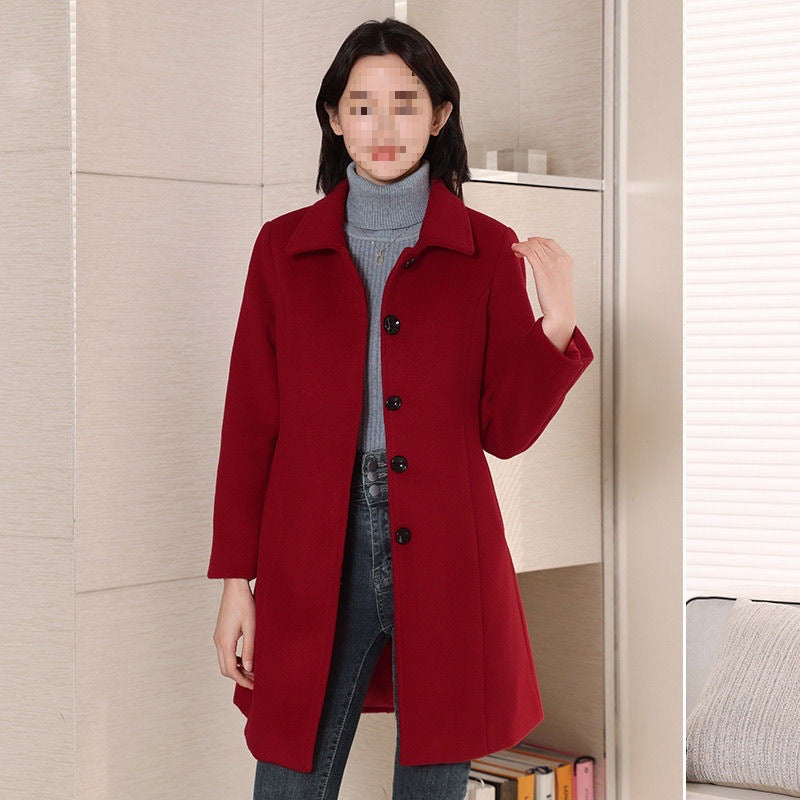 Fabric Hugging Wool Coat