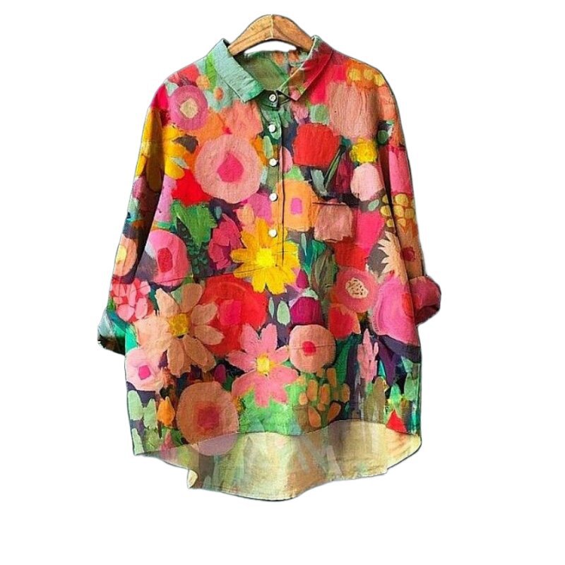 Long-sleeve Button-up Top