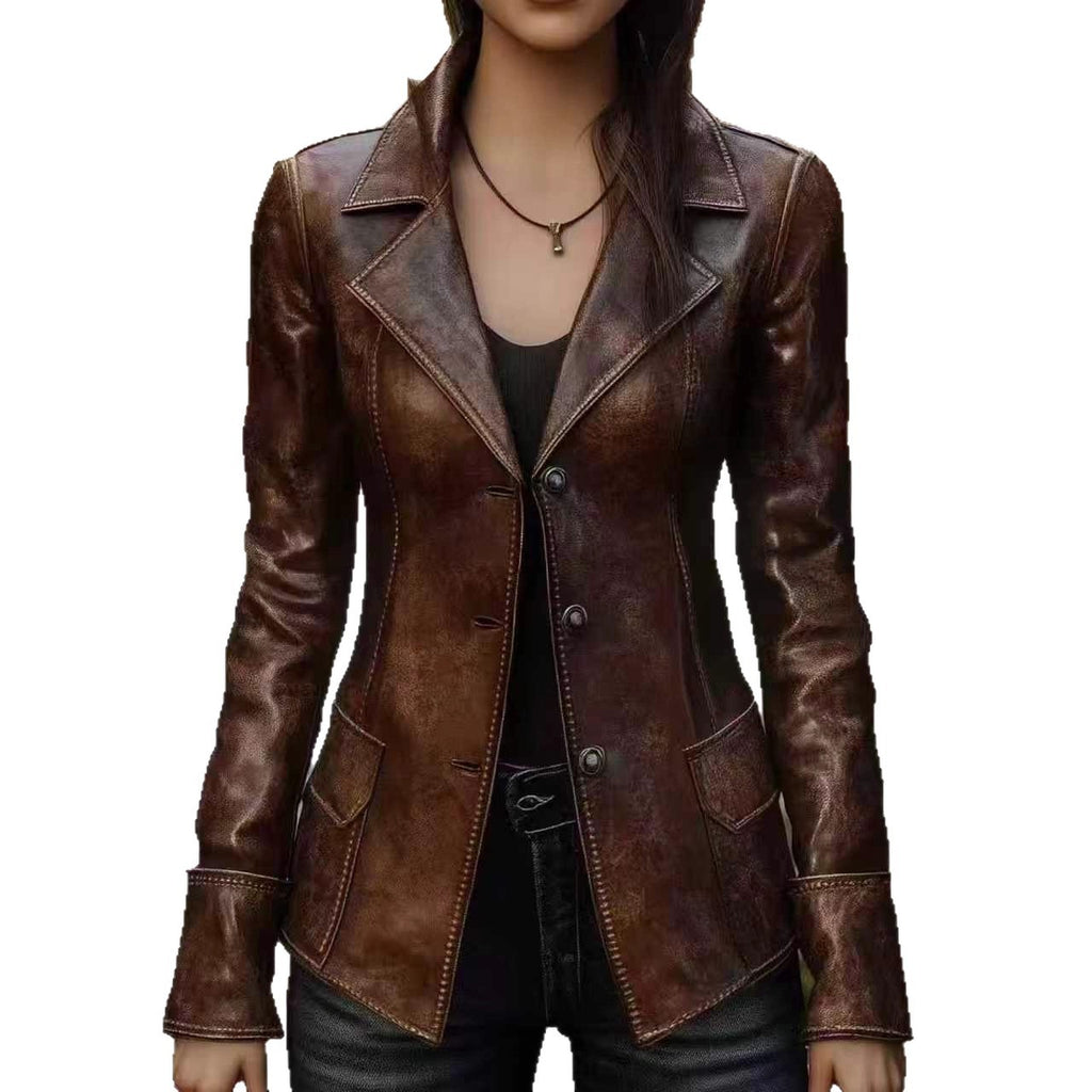 Retro Cool Biker Leather Jacket