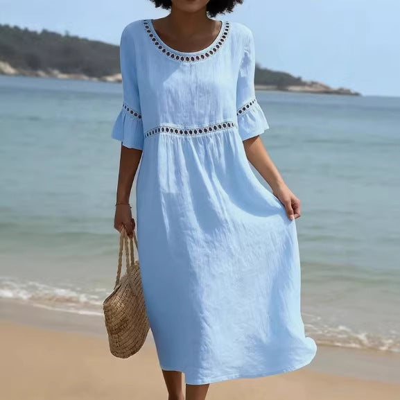 Casual Crew-Neck Dress