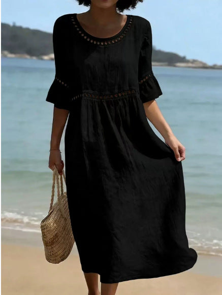 Casual Crew-Neck Dress