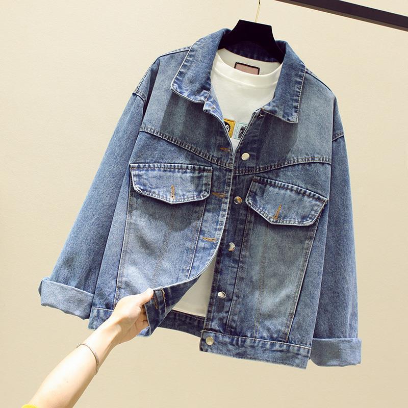 Casual Loose Printed Denim Jacket