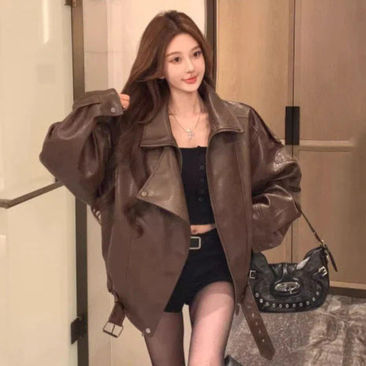 Vintage Zippered Lapel Jacket