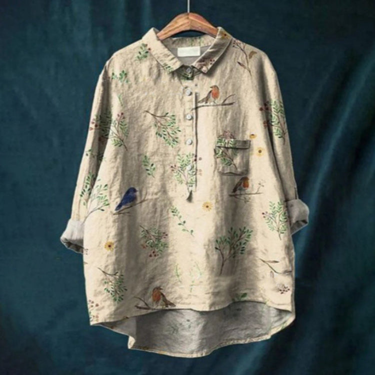 Long-sleeve Button-up Top