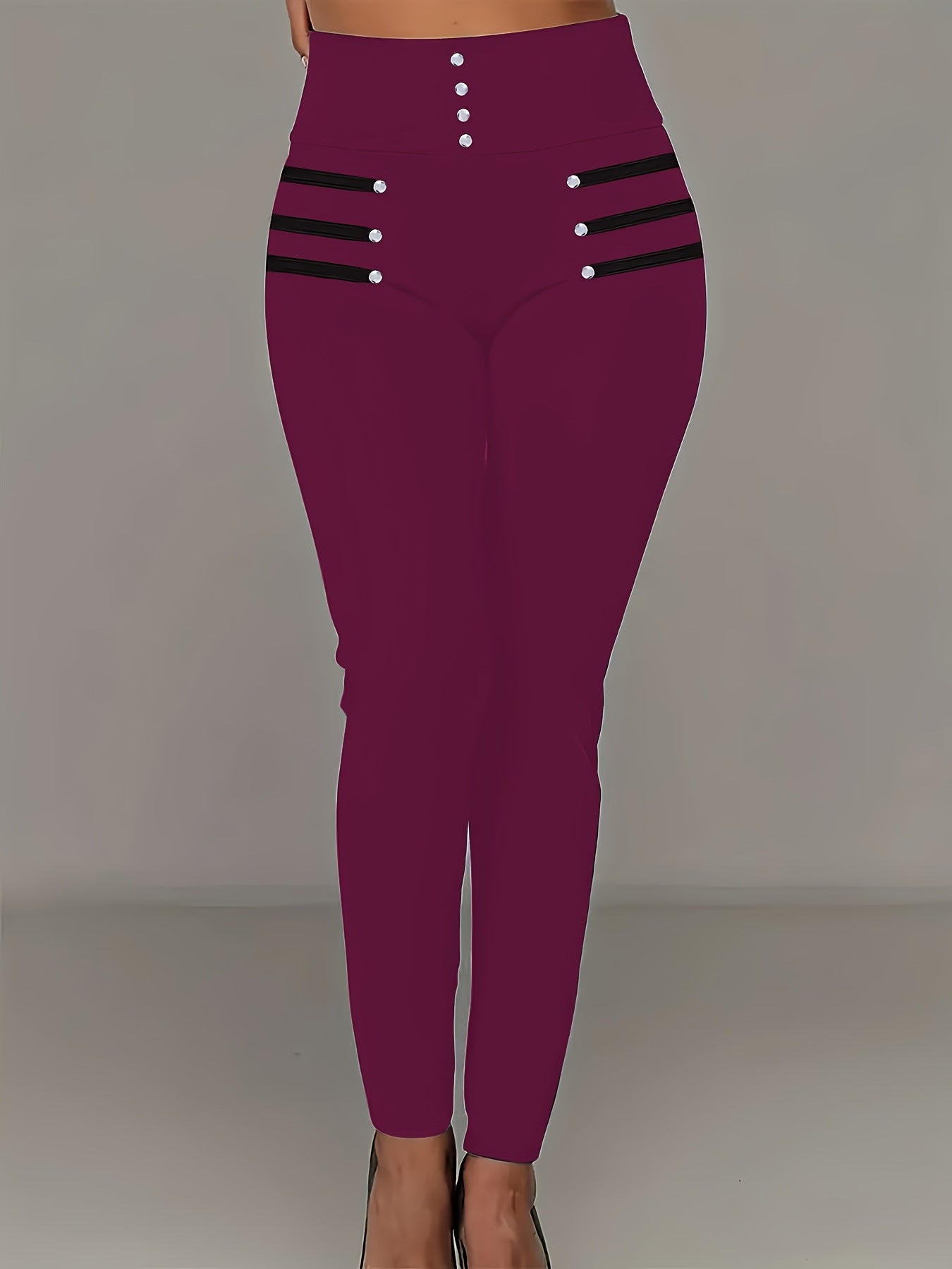 High-waisted Slim-fit Trousers