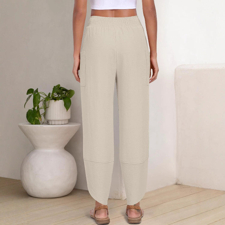 Side-Pocket Cropped Trousers
