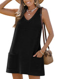 V-Neck Sleeveless Beach Dress