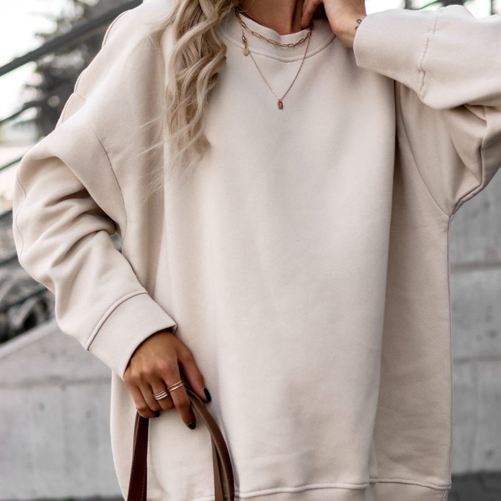 Apricot-colored Loose-fit Sweatshirt