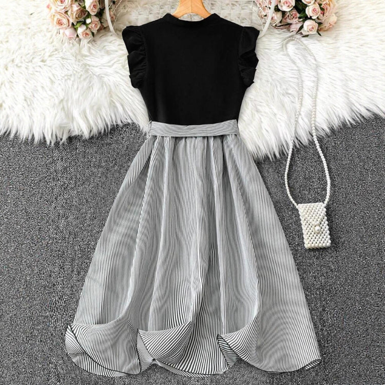 V-neck High-waisted Dress