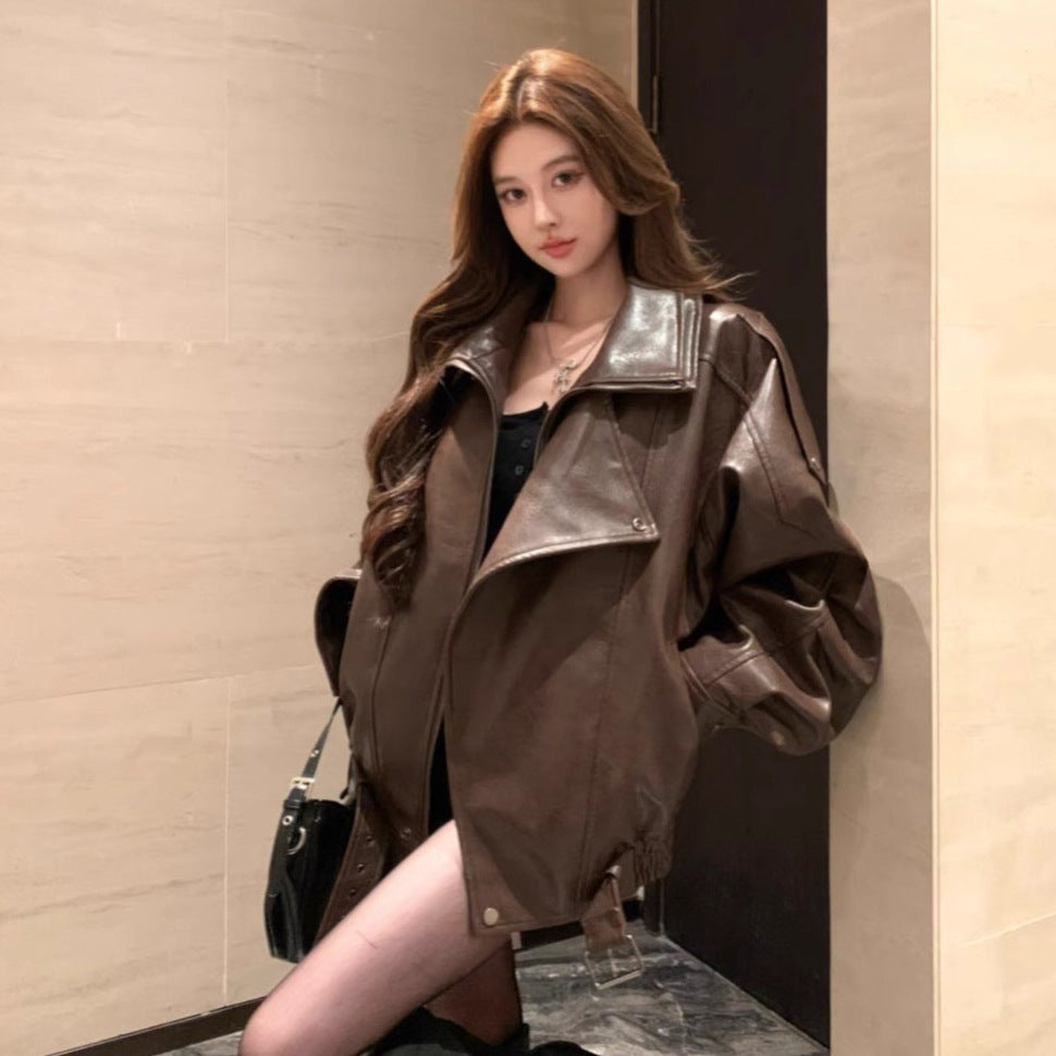 Vintage Zippered Lapel Jacket