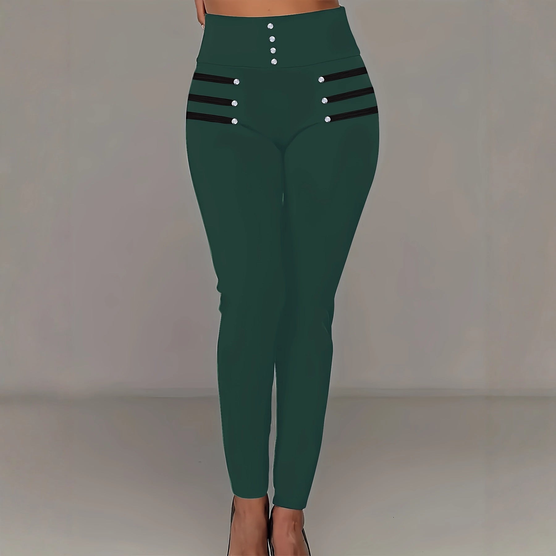 High-waisted Slim-fit Trousers