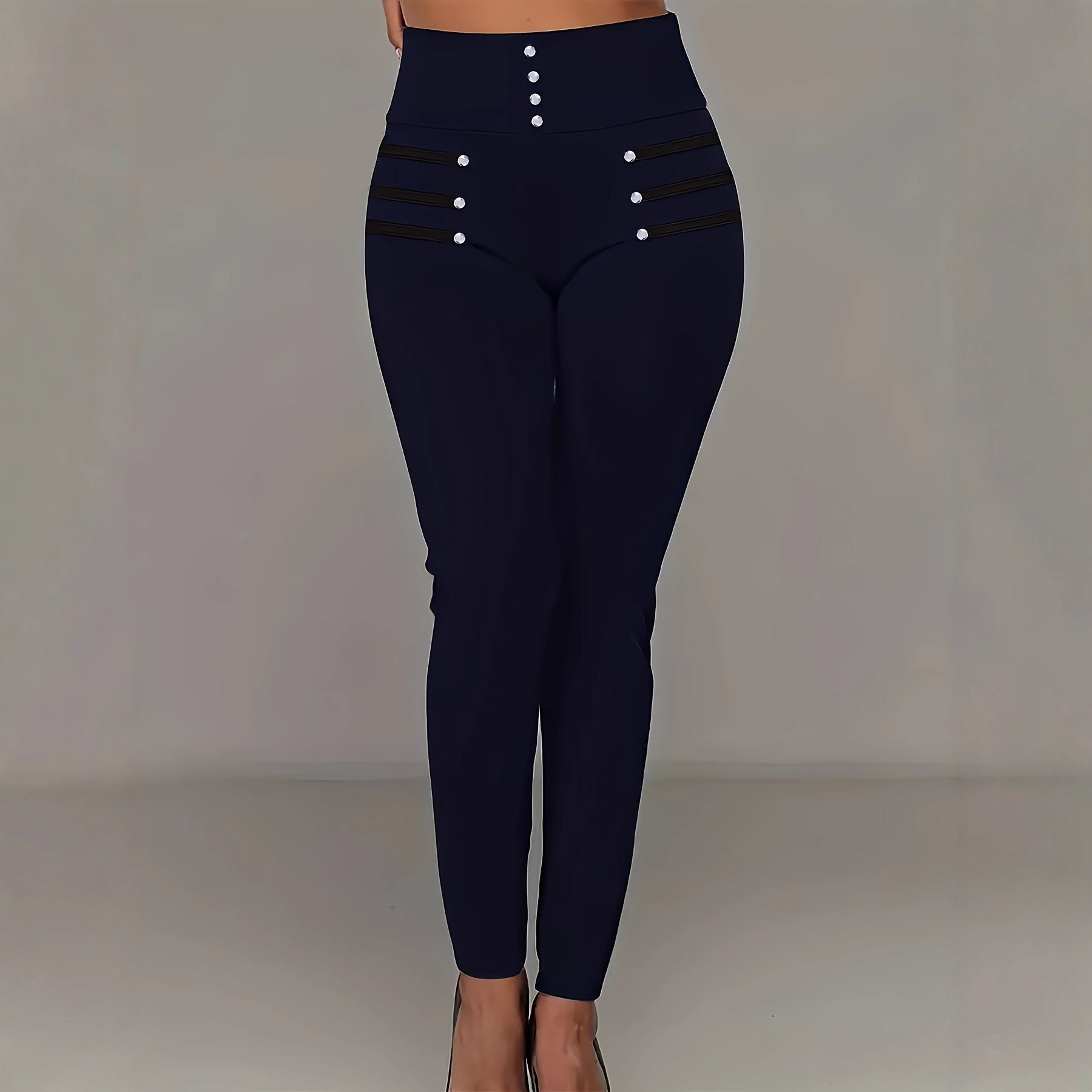 High-waisted Slim-fit Trousers