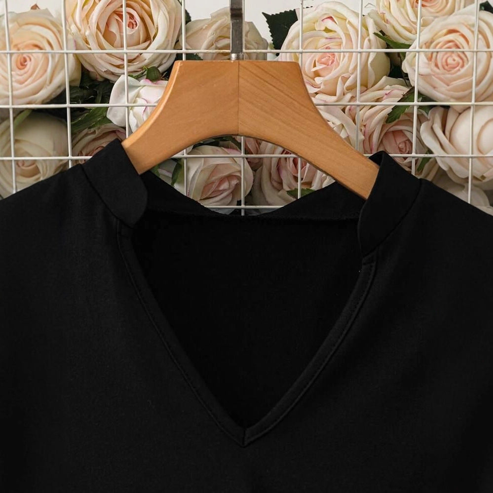 V-neck High-waisted Dress