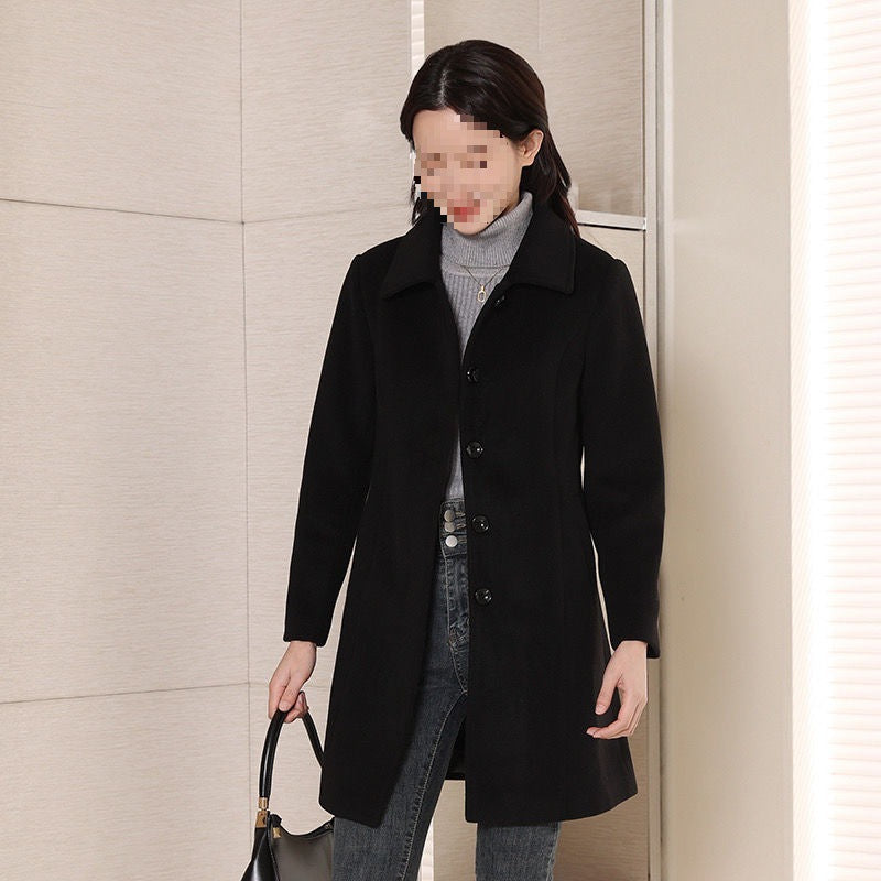 Fabric Hugging Wool Coat